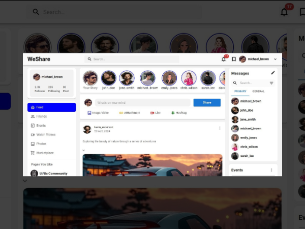 WeShare - Social Media App